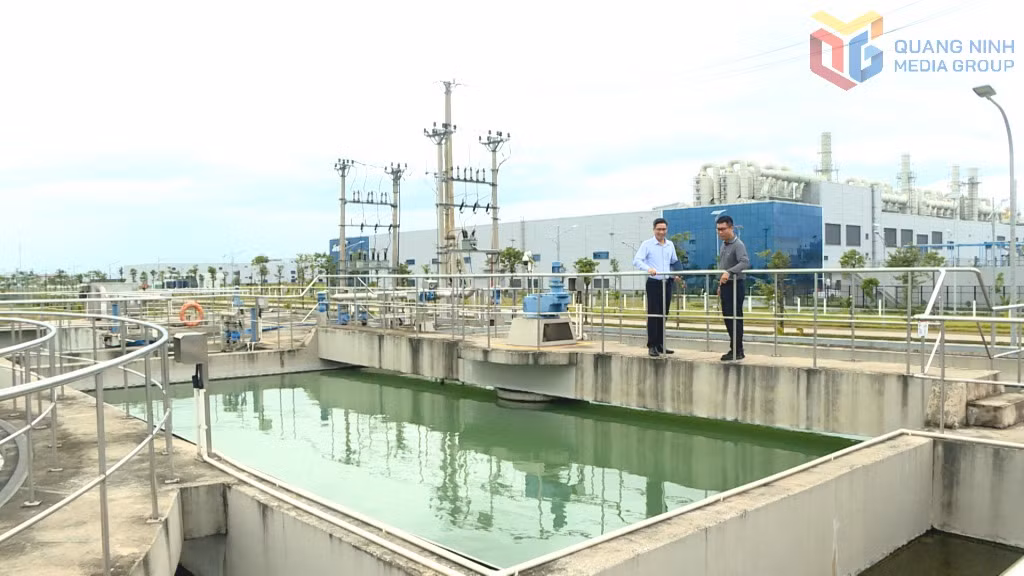 Hệ thống xử lý nước thải tập trung tại khu công nghiệp Sông Khoai.