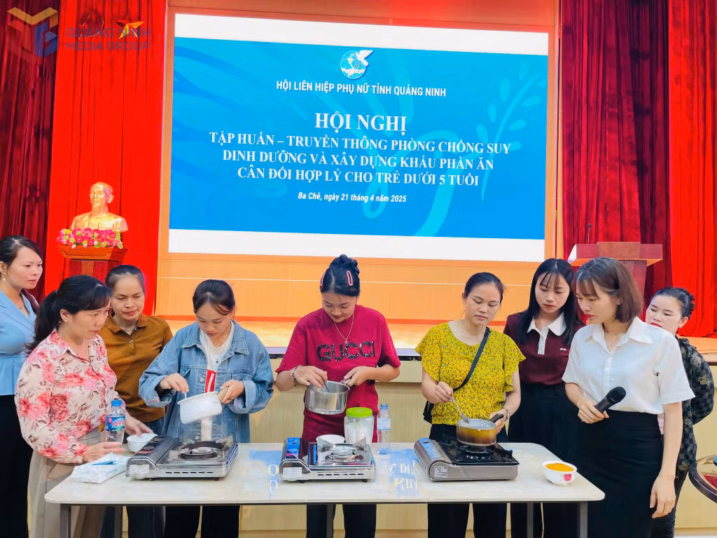 Hội LHPN tỉnh phối hợp với Hội LHPN huyện Ba Chẽ tổ chức tập huấn kiến thức phòng, chống suy dinh dưỡng cho trẻ dưới 5 tuổi.