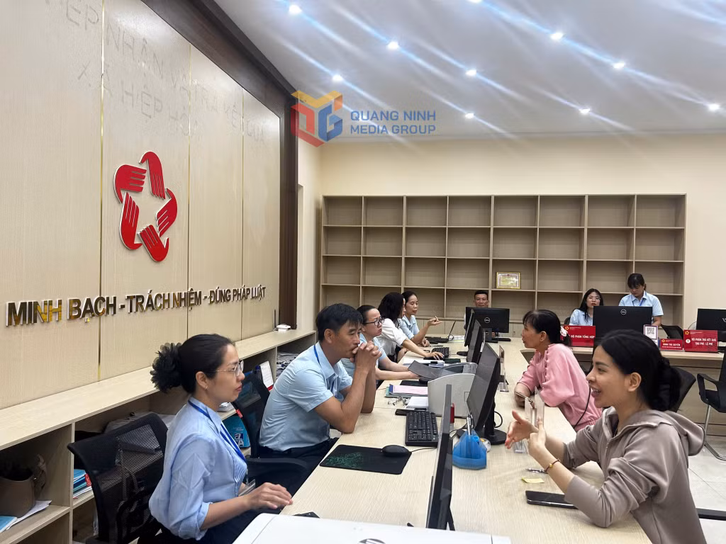 Trung tâm phục vụ hành chính công phường Hiệp Hòa mới hoạt động thông suốt trong những ngày đầu vận hành thử nghiệm.