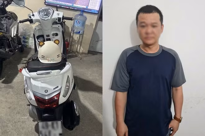 Bắt đối tượng lẻn vào UBND phường trộm xe máy ở Bảo Lộc, Lâm Đồng. Ảnh: Công an phường Lộc Tiến cung cấp