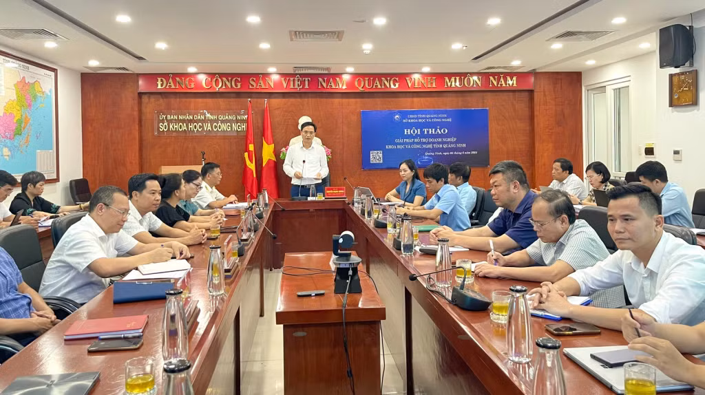 Sở KH&amp;CN tổ chức Hội thảo “Giải pháp hỗ trợ doanh nghiệp KH&amp;CN trên địa bàn tỉnh Quảng Ninh”. Ảnh: Sở KH&amp;CN cung cấp.