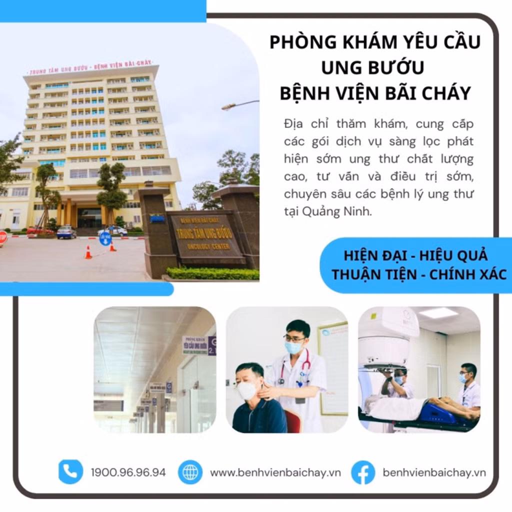 Khoa Ung bướu 2 phụ trách Phòng khám yêu cầu Ung bướu (Trung tâm Ung bướu, Bệnh viện Bãi Cháy).