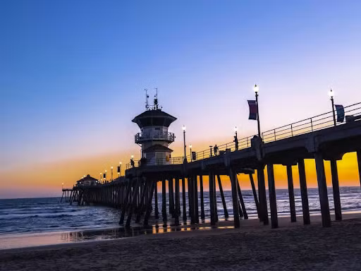 Bãi biển Huntington, quận Cam, California.