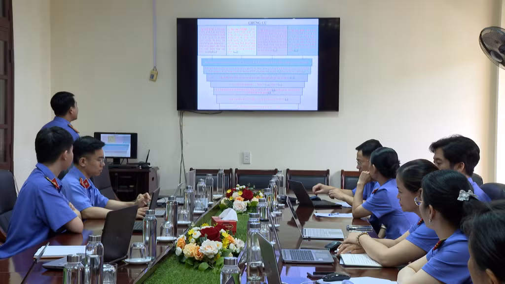 Báo cáo án hình sự bằng sơ đồ tư duy và hình ảnh tại Viện KSND TX Đông Triều.