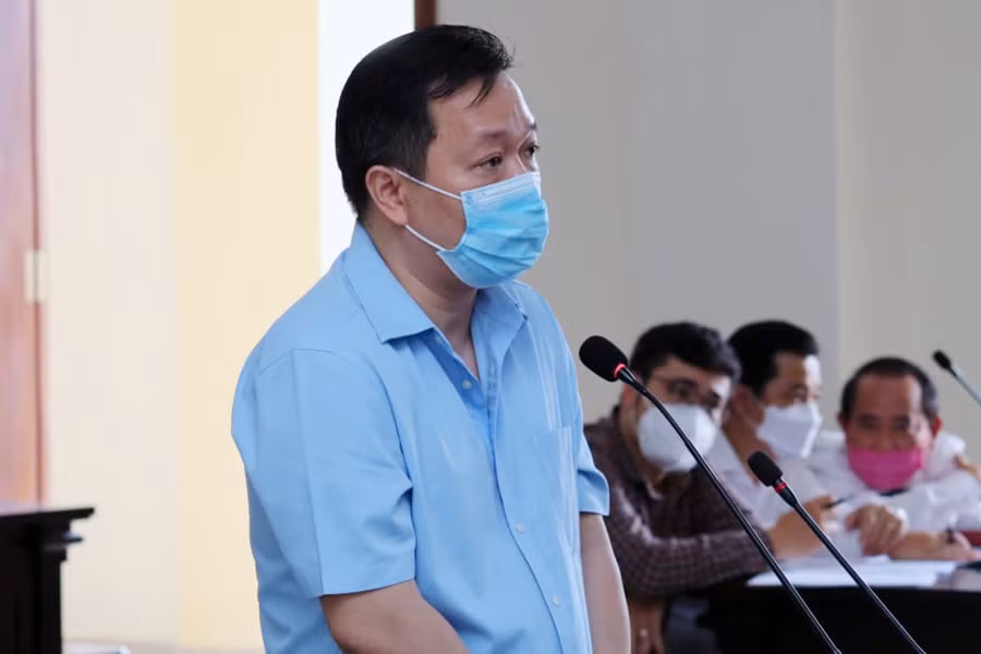Ông Nguyễn Huỳnh Đạt Nhân tại phiên tòa sơ thẩm vào năm 2022. Ảnh: H.T.