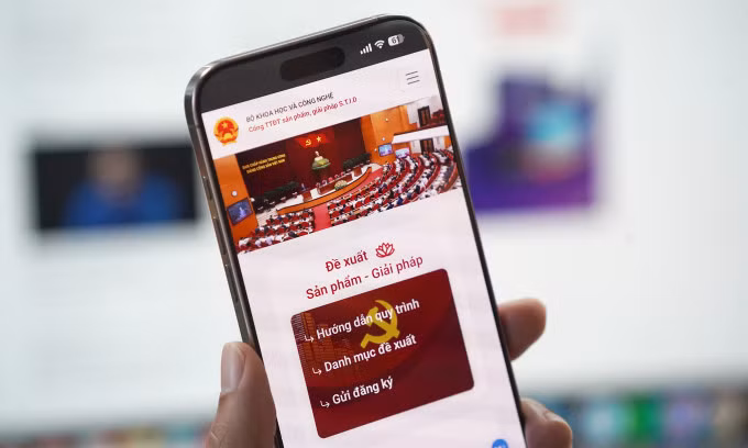 Cổng thông tin tiếp nhận và công bố các sản phẩm, giải pháp khoa học, công nghệ, đổi mới sáng tạo và chuyển đổi số. Ảnh: Lưu Quý