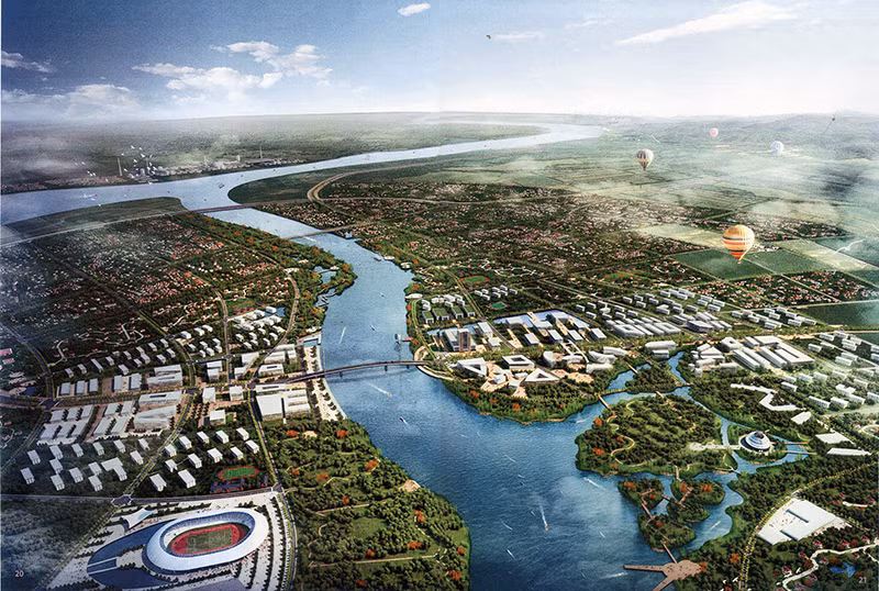 Phối cảnh quy hoạch TX Quảng Yên vào năm 2030.