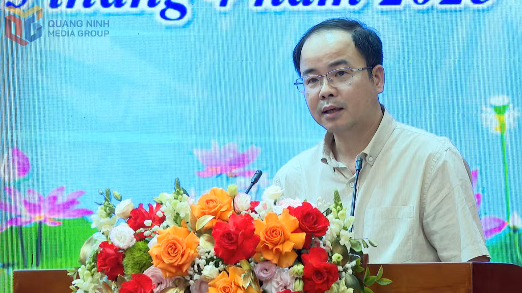Đồng chí Lê Ngọc Thanh, Phó Chủ nhiệm UBKT Tỉnh ủy, phát biểu chỉ đạo