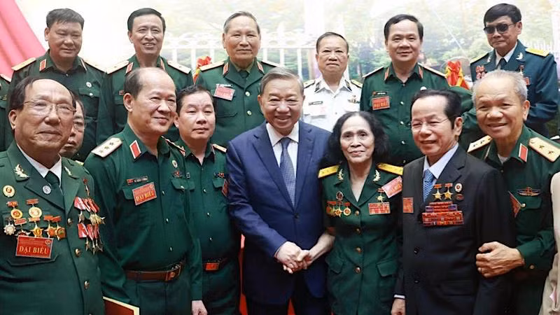 Tổng Bí thư Tô Lâm và các đại biểu. (Ảnh: TTXVN)