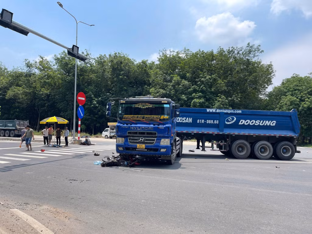 Hiện trường vụ tai nạn.