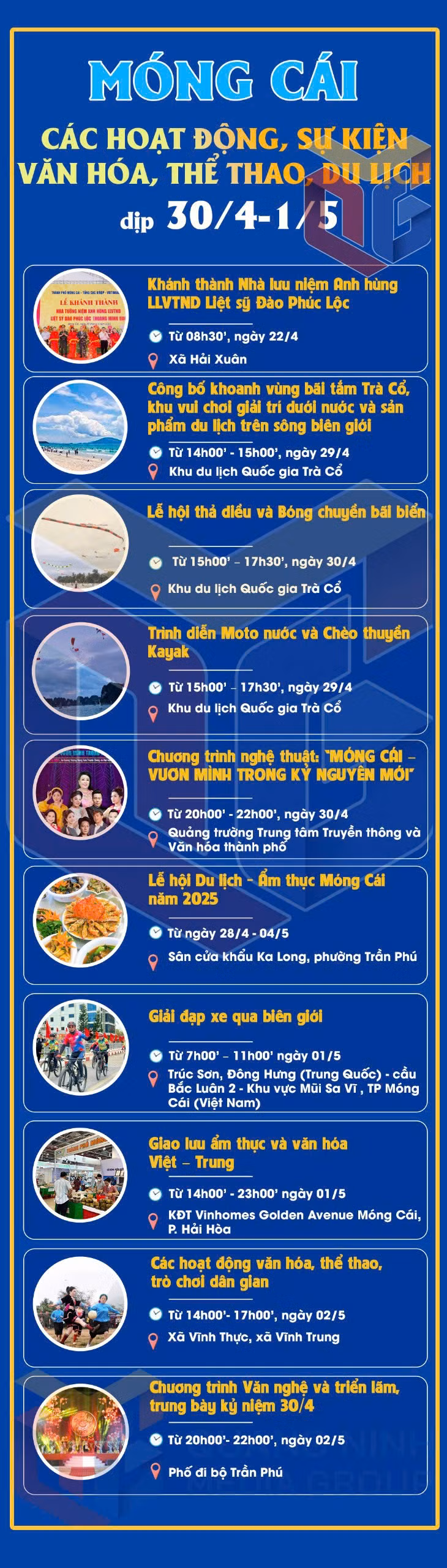 Móng Cái: Các hoạt động, sự kiện văn hóa, thể thao, du lịch dịp 30/4-1/5 ảnh 1