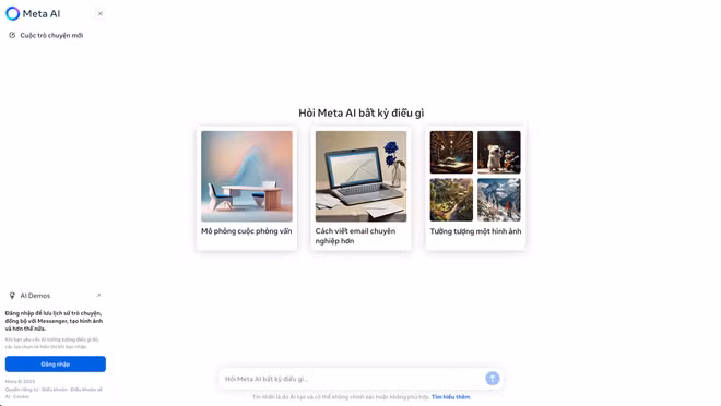 Người dùng có thể dễ dàng truy cập Meta AI. (Ảnh chụp màn hình)