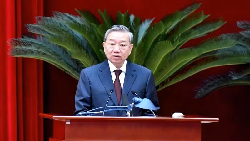 Tổng Bí thư Tô Lâm phát biểu khai mạc Hội nghị lần thứ 11 Ban Chấp hành Trung ương Đảng khóa XIII.
