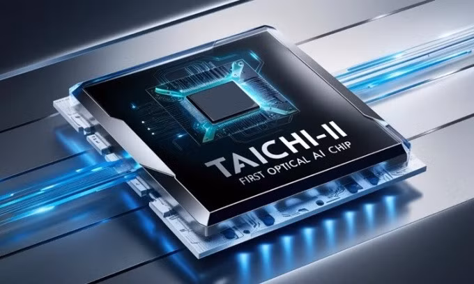 Mô phỏng chip AI Taichi-II. Ảnh: DigiAlps
