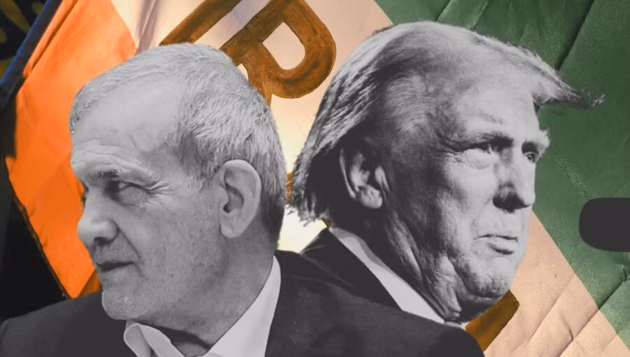 Ông Trump (phải) ra tín hiệu sẵn sàng đàm phán hạt nhân với Iran qua kênh Oman. Ảnh: intellinews
