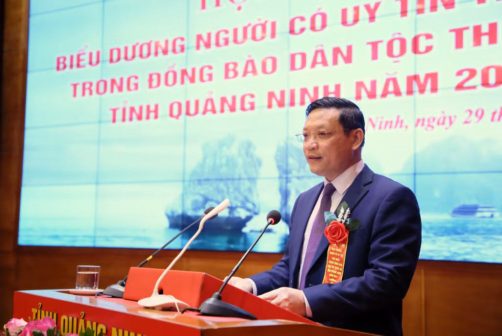 Đồng chí Nghiêm Xuân Cường, Phó Chủ tịch UBND tỉnh phát biểu tại hội nghị.