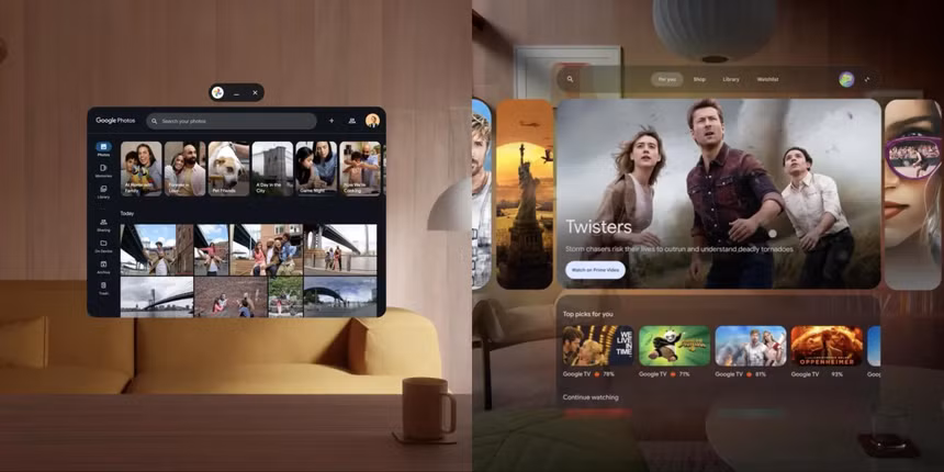 Android XR có nhiều điểm tương đồng với visionOS. Ảnh: Google.