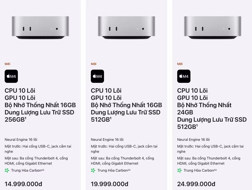 Mac mini M4 tiêu chuẩn có mức giá dễ chịu đến bất ngờ với một máy tính mang thương hiệu Apple