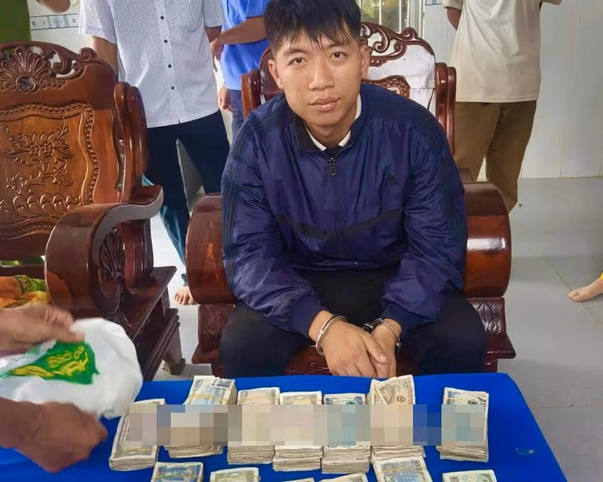 Nguyễn Văn Đỡ bị Công an huyện An Minh, tỉnh Kiên Giang tạm giữ hình sự để điều tra về hành vi trộm cắp tài sản. Ảnh: CAKG/Quốc Toản