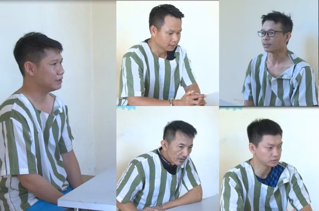 Các đối tượng trong đường dây đánh bạc dưới hình thức cá độ bóng đá qua mạng internet với số tiền giao dịch lên tới gần 200 tỷ đồng bị Công an TP Hạ Long triệt phá. Ảnh: Nguyễn Khánh (CTV)