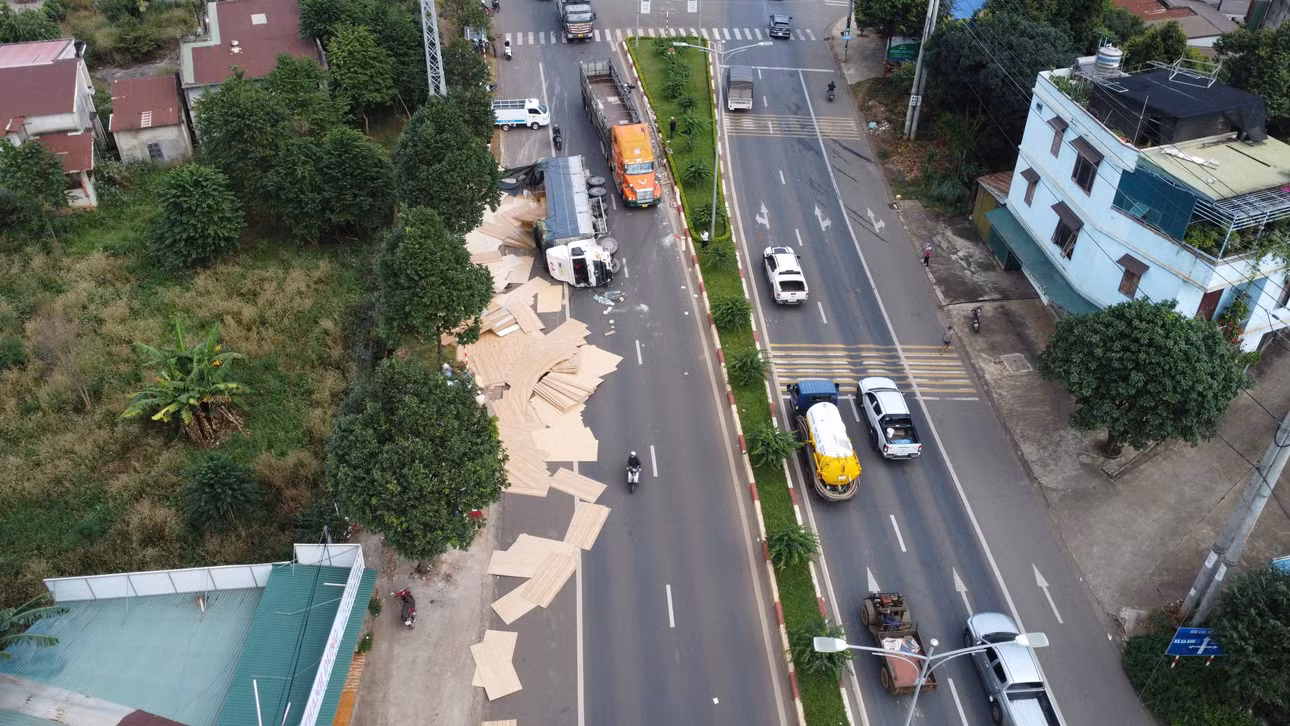 Hiện trường vụ tai nạn. Ảnh: N.H