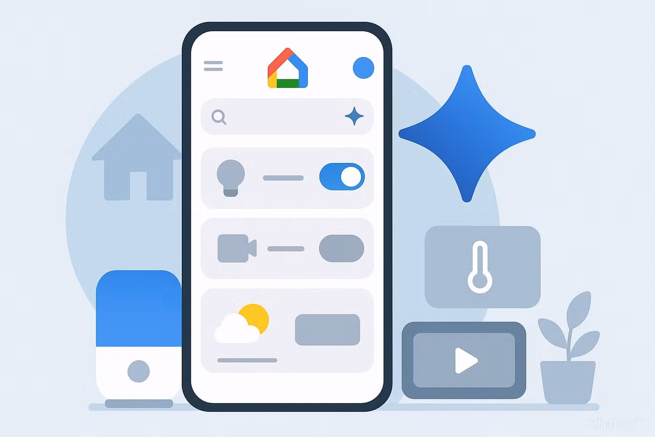 Google Home sắp có giao diện mới với trợ lý Gemini. Đồ họa: Hạo Thiên