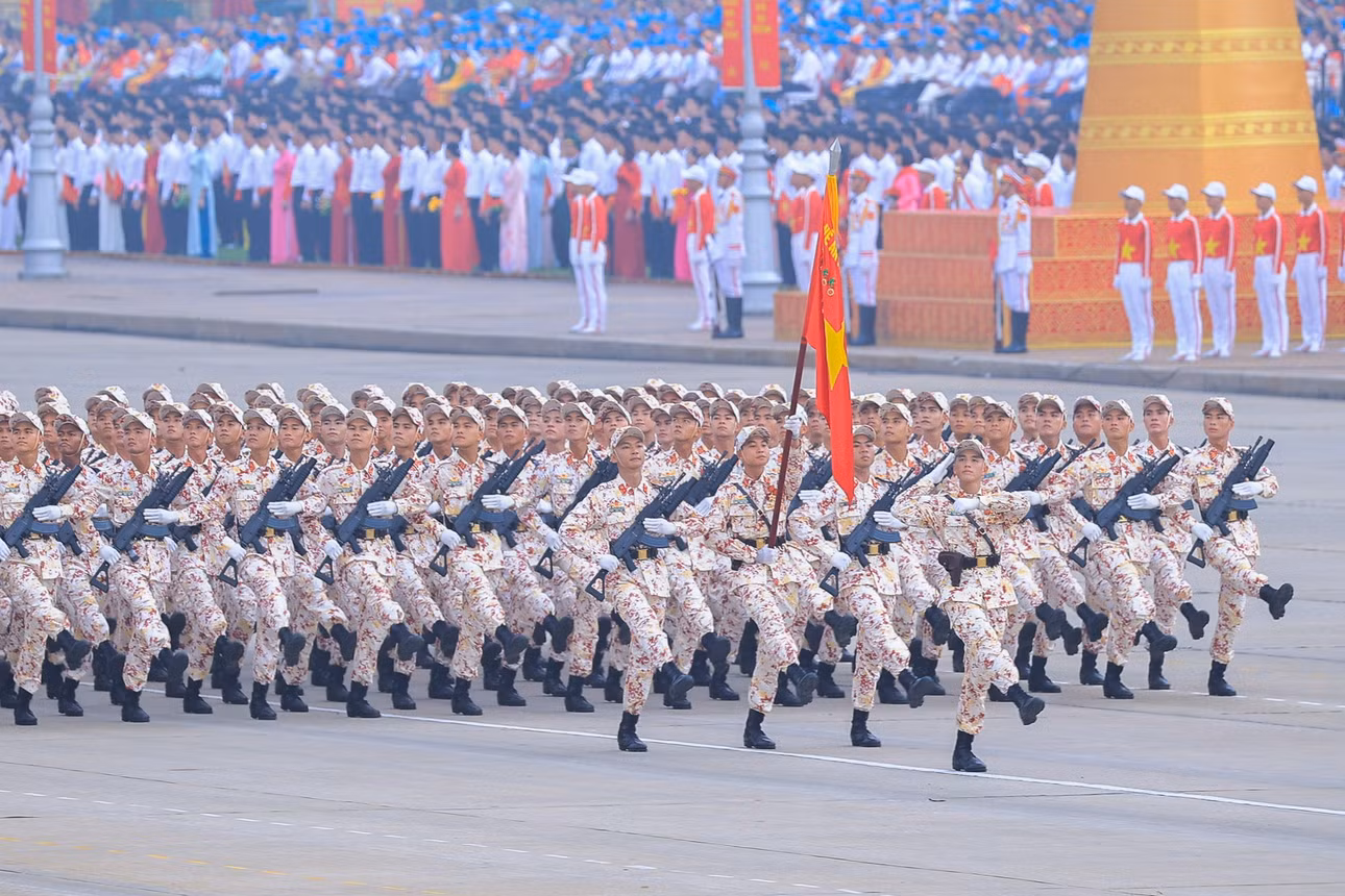 Khối nam sĩ quan An ninh mạng và phòng, chống tội phạm sử dụng công nghệ cao - Ảnh: VGP/Nhật Bắc