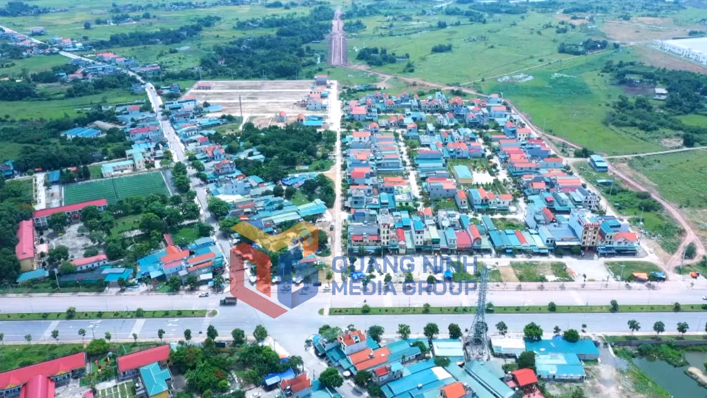 Xã Quảng Hà nhìn từ trên cao (9-2025). Ảnh: Ngọc Trâm