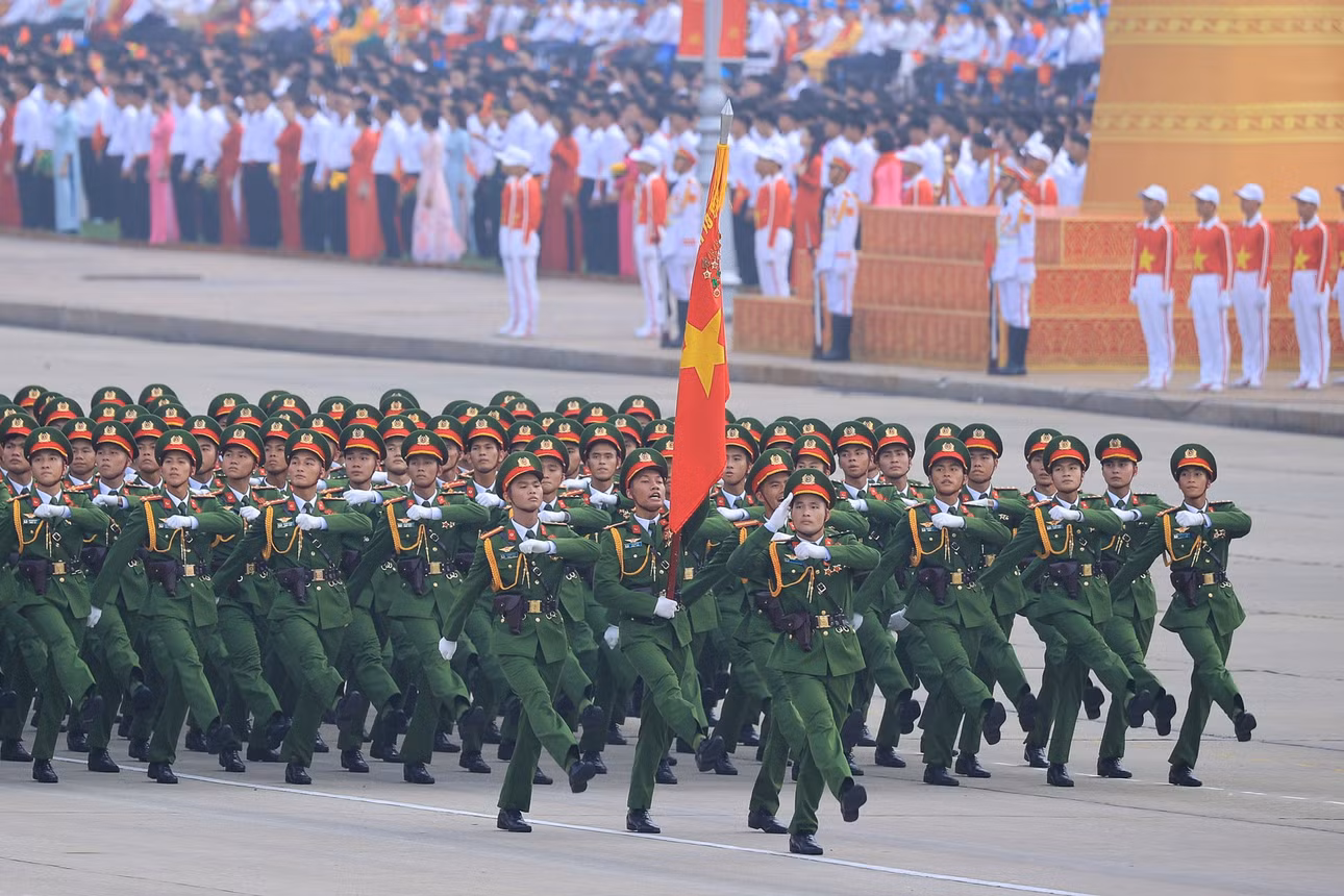 Khối nam sĩ quan Cảnh sát nhân dân - Ảnh: VGP/Nhật Bắc