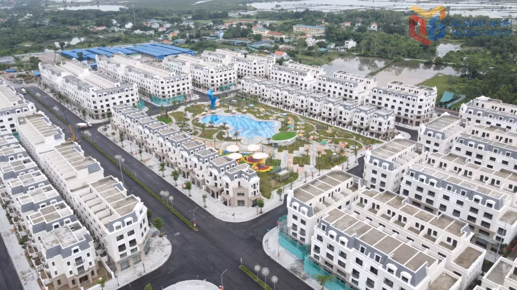Một góc khu đô thị hai bên đưởng dânc Cầu Bắc Luân II