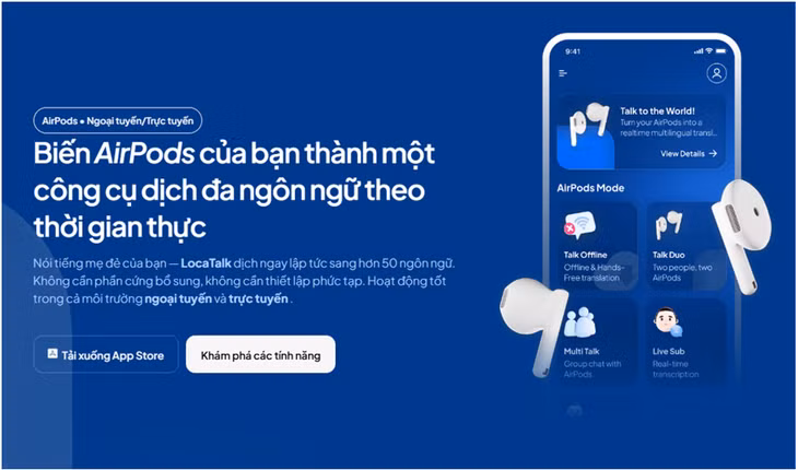 LocaTalk AI cho phép phiên dịch song ngữ nhiều ngôn ngữ - Ảnh: DNCC