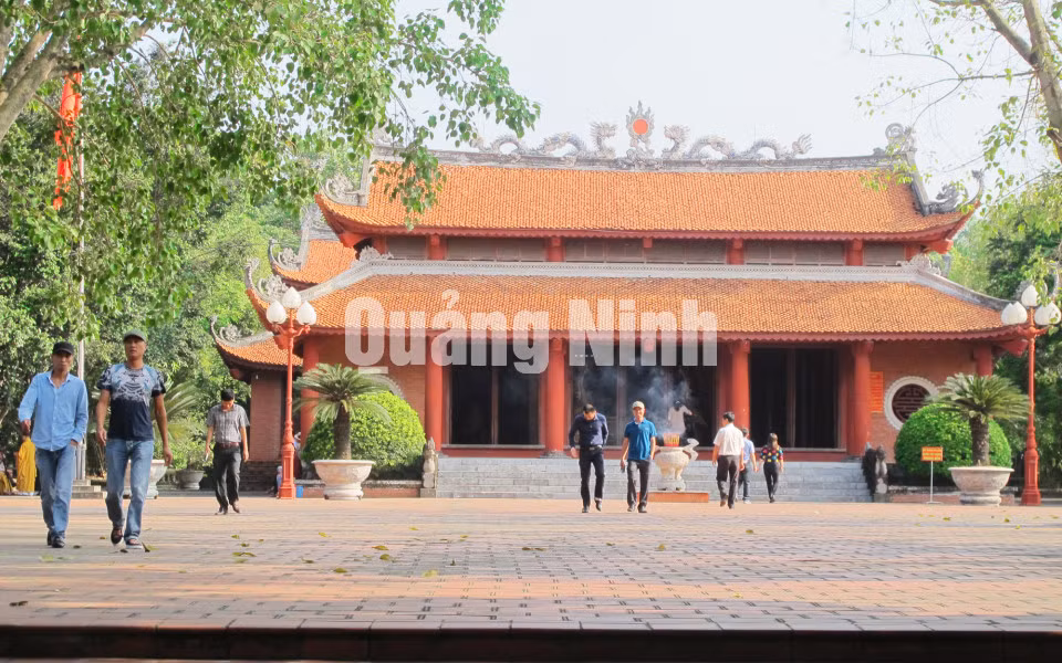 Đền An Sinh (KDT nhà Trần tại Đông Triều) đã được tu bổ, tôn tạo từ năm 2000. Ảnh: Ngọc Mai