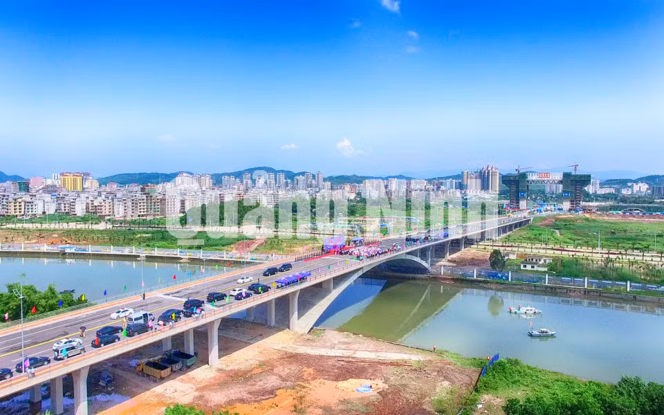 Ngày 13-9-2017, khánh thành cầu Bắc Luân II. Ảnh: Hùng Sơn