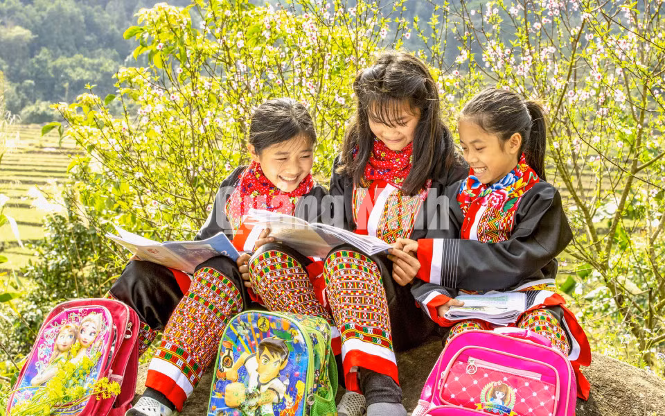 Nắng xuân (dan tộc Dao Thanh Phán, huyện Bình Liêu). Ảnh: Dương Phượng Đại