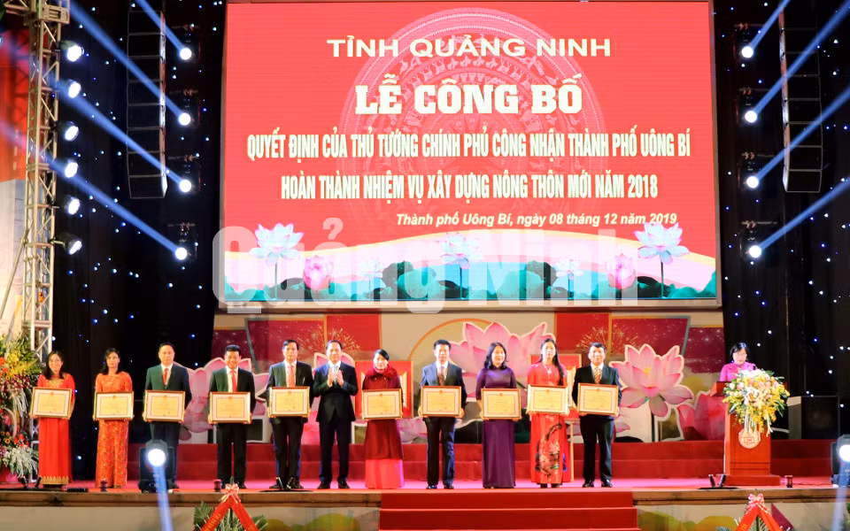Nhân dịp này, UBND tỉnh tặng bằng khen cho 4 tập thể, 6 cá nhân (12-2019). Ảnh: Việt Hoa
