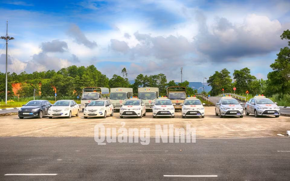 Sát hạch để cấp GPLX Trung tâm Sát hạch lái xe (Sở GT-VT Quảng Ninh) (9-2017). Ảnh: Hùng Sơn