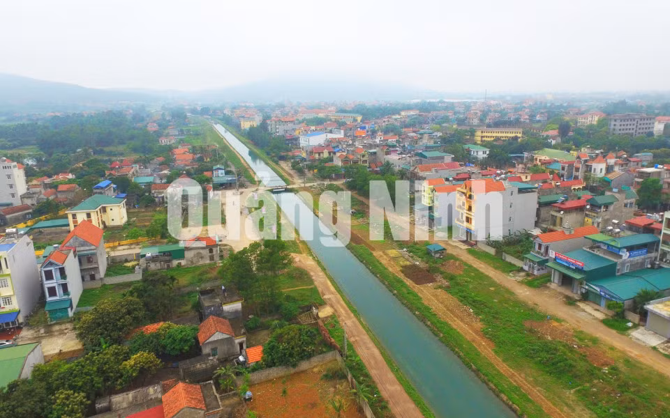Hệ thống thủy lợi của thị xã Quảng Yên (4-2018). Ảnh: Khánh Giang