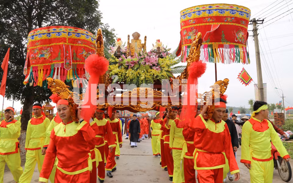 Nghi lễ rước nước được tổ chức trang trọng, hoành tráng (2-2019). Ảnh: Thanh Tùng (CTV)