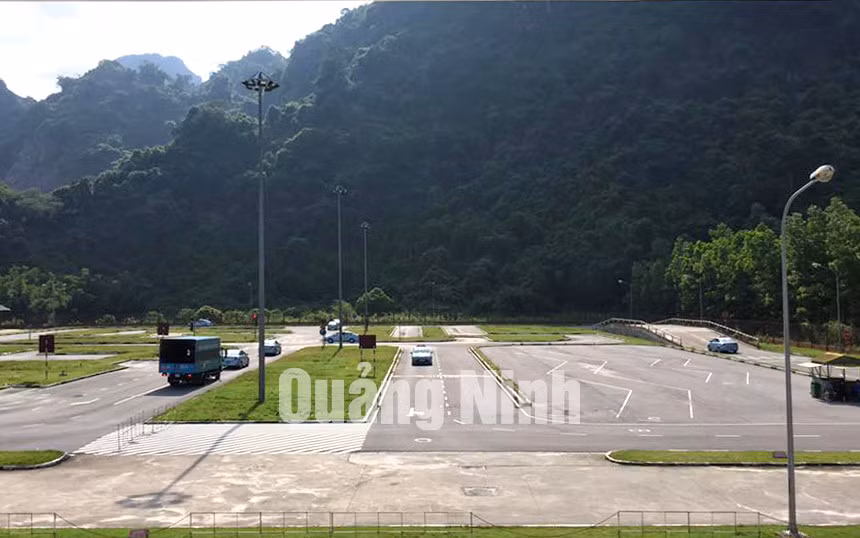 Trung tâm sát hạch lái xe của Trường Cao đẳng Than- Khoáng sản Việt Nam (TKV). Ảnh: Bạch Dương