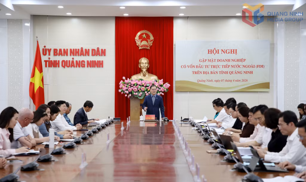 UBND tỉnh tổ chức gặp mặt các doanh nghiệp có vốn đầu tư trực tiếp nước ngoài (FDI) trên địa bàn tỉnh, ngày 7/4/2026.