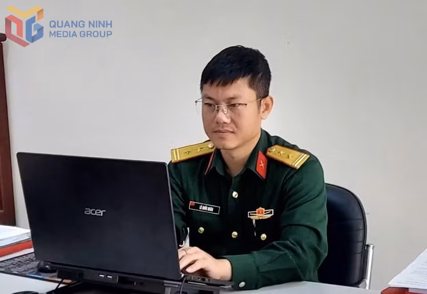 Trung tá Lê Quốc Quân, Chính trị viên phó Ban Chỉ huy Quân sự (CHQS) phường Việt Hưng, tỉnh Quảng Ninh.
