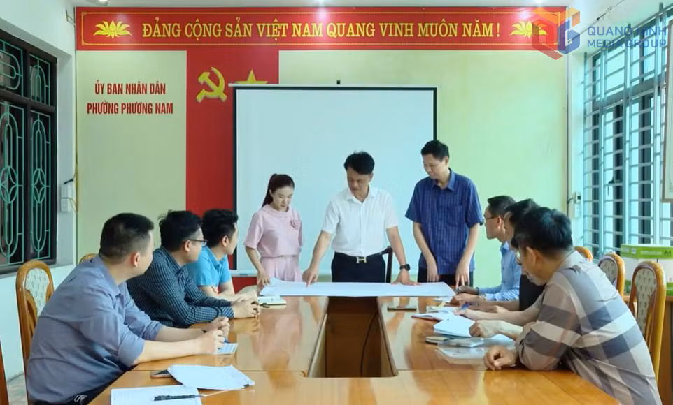 UBND phường thường xuyên họp kiểm tra, đôn đốc, đánh giá tiến độ GPMB dự án.