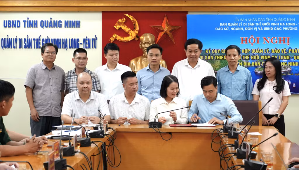 Ban Quản lý Di sản thế giới vịnh Hạ Long-Yên Tử ký quy chế phối hợp với các địa phương.