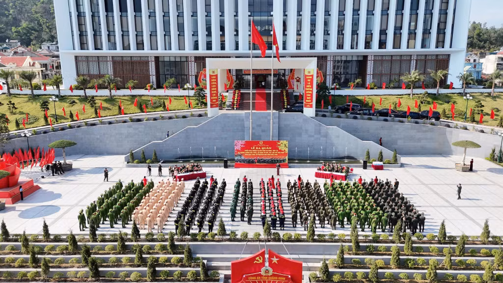 Công an tỉnh ra quân đảm bảo ANTT dịp Tết Bính Ngọ 2026.