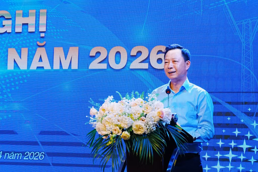 Đồng chí Lê Văn Ánh, Phó Chủ tịch UBND tỉnh, phát biểu tại hội nghị.