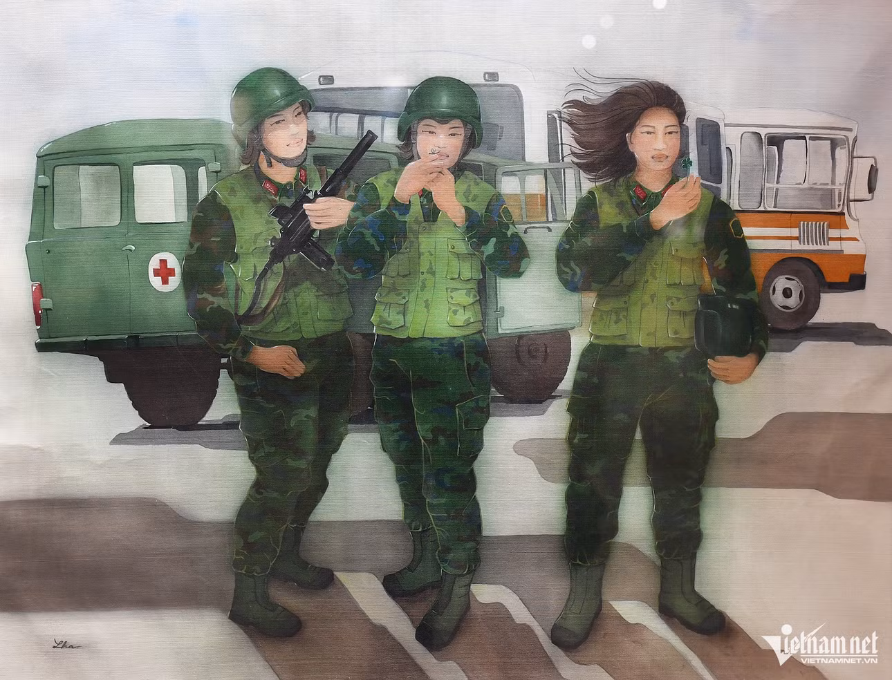 "Những bông hoa thép" của Lê Hoàng Anh (Hà Nội).