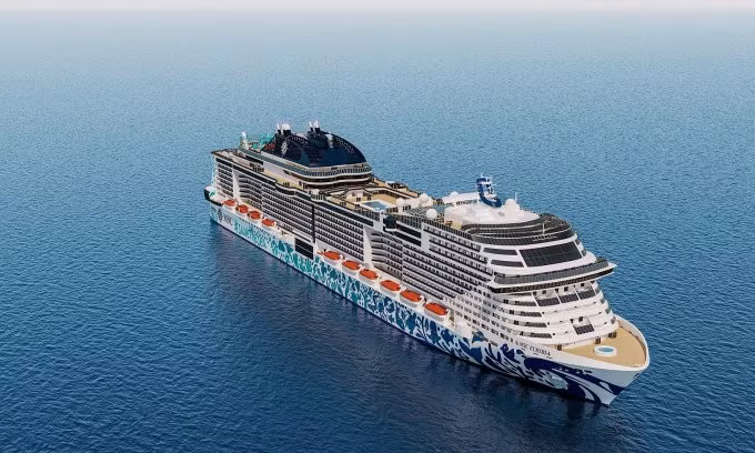 Tàu MSC Euribia trên biển. Ảnh: MSC