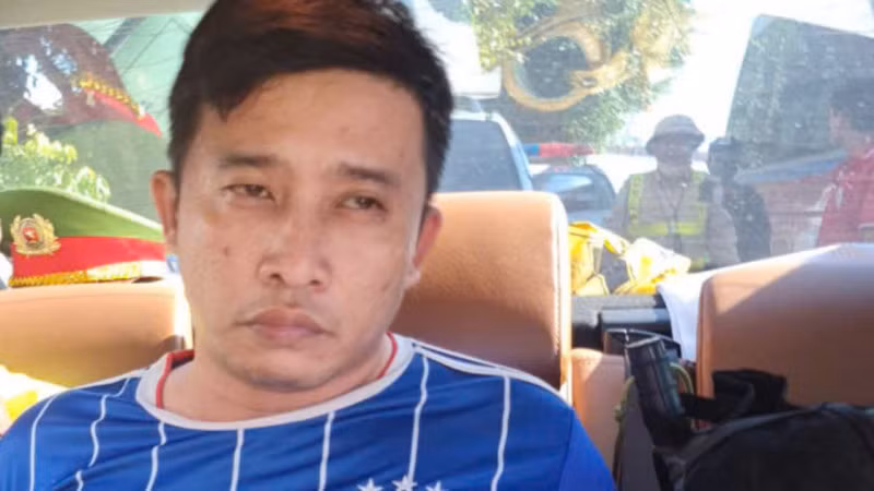 Đối tượng Nguyễn Quang Minh bị Công an bắt.
