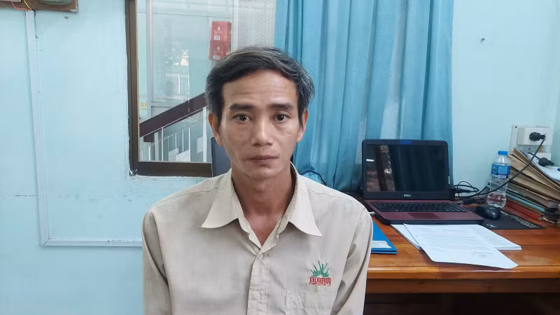 Võ Thanh Dũng tại cơ quan Công an.
