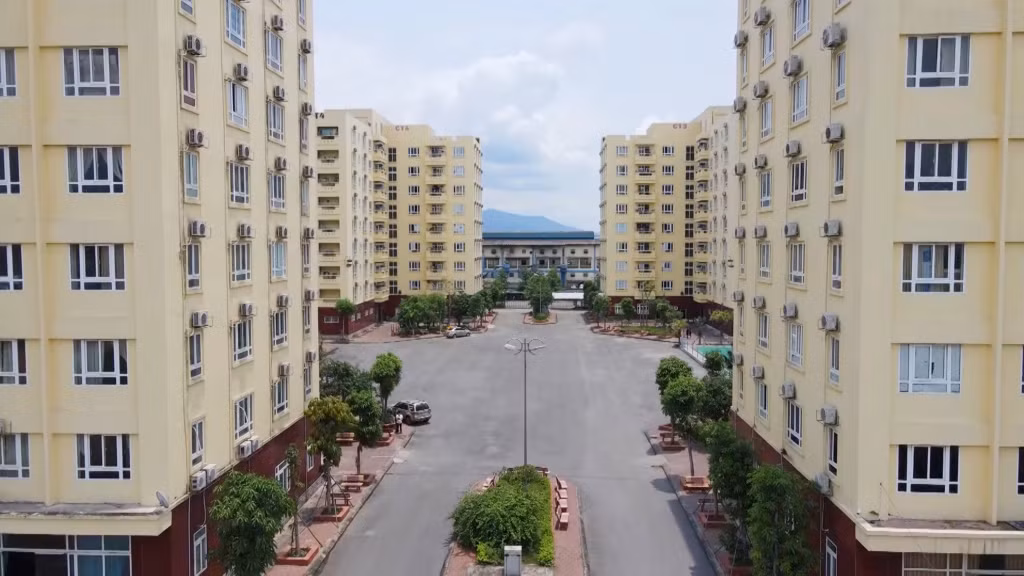 Khu tập thể công nhân của Công ty Than Nam Mẫu. 